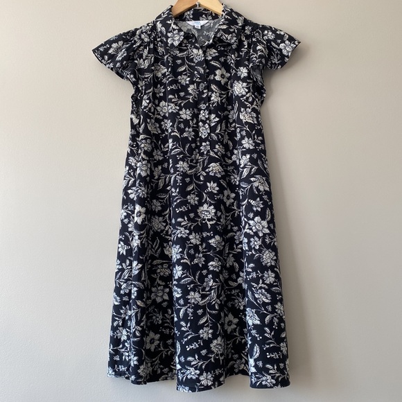 Time and Tru Flutter Sleeve Cotton Blend Dress - Picture 4 of 12